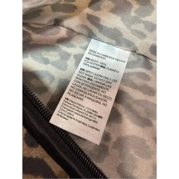 Chico’s Leopard Print 3-Piece Travel Set NWT $59.50 Packable Bags - Picture 7 of 7